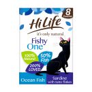 HiLife Its Only Natural Cat Pouch Multipack The Fishy One In Jelly 8 x 70g