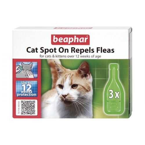 Beaphar Cat Spot On Repels Fleas 12 Weeks