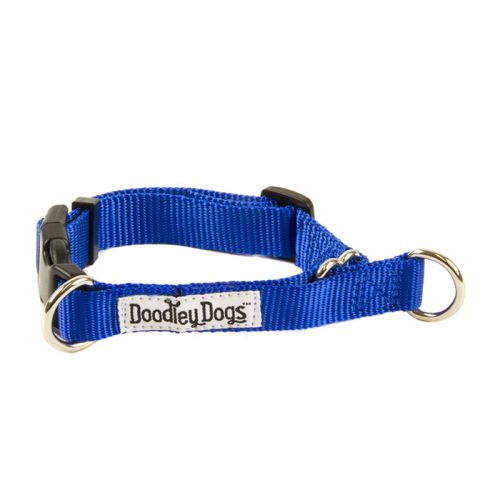 Doodley Dogs Blue Plain Nylon Collar