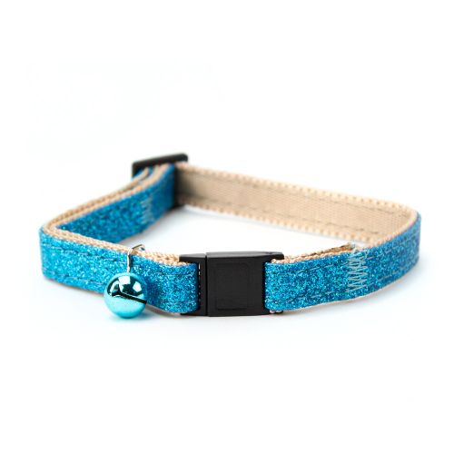 Great&Small Blue Glitter Cat Collar