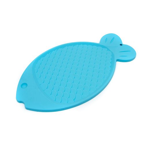 Great&Small Blue Silicone Fish Shaped Food Mat