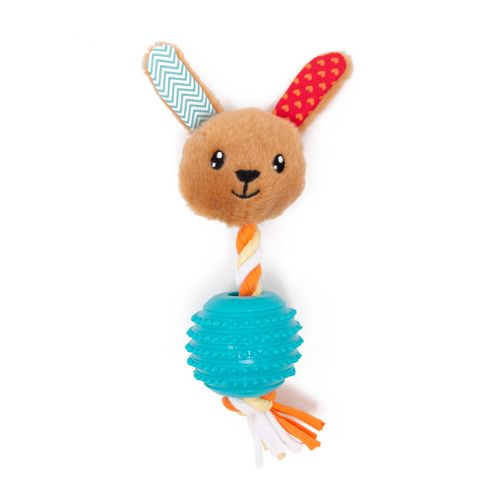 Little&Lively Soft Rabbit Face with Rope & TPR Ball