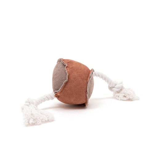 Great&Small Leather Ball with Rope Dog Toy