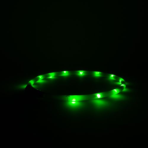 Great&Small Glow LED Rechargeable Collar Green