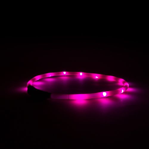 Great&Small Glow LED Rechargeable Collar Pink