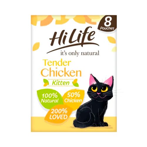 HiLife It's Only Natural Kitten Pouch Multipack Chicken 8 x 70g