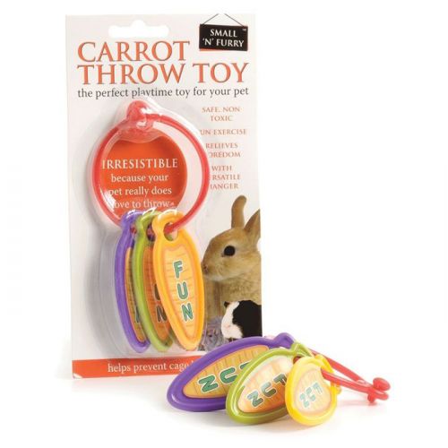 Small n Furry Carrot Throw Rabbit Toy