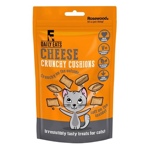 Rosewood Cheese Crunchy Cushions Cats 60G