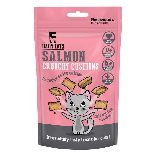 Rosewood Salmon Crunchy Cushions Cats 60G