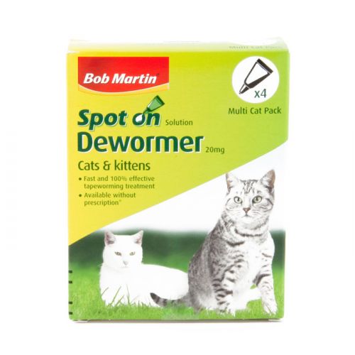 Bob Martin Spot On Dewormer for Cats and Kittens over 1kg 4 Pack