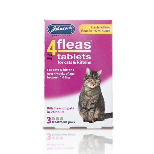 Johnson's 4Fleas Tablets For Cats & Kittens 3 Pack