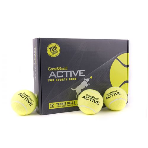 Great&Small Extra Bouncy 70% Rubber Tennis Ball 12 Pack