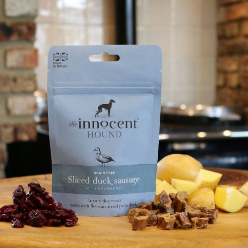 The Innocent Hound Sliced Duck Sausage with Cranberry