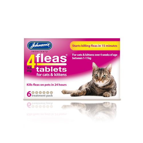 Johnson's 4Fleas Tablets For Cats & Kittens 6 Pack
