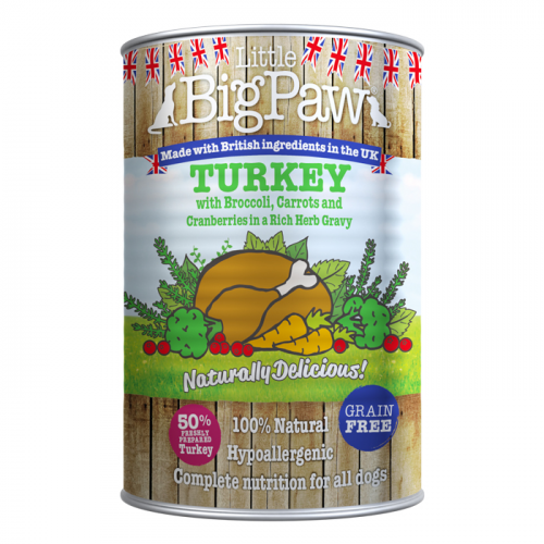 Little Big Paw Natural Delicious Turkey & Vegetable 390g