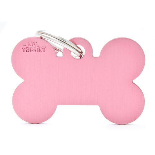 My Family Tag Bone Pink Large