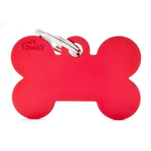 My Family Tag Bone Red Large