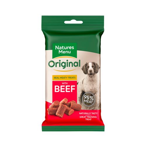 Natures Menu Real Meaty Dog Treats with Beef 60g