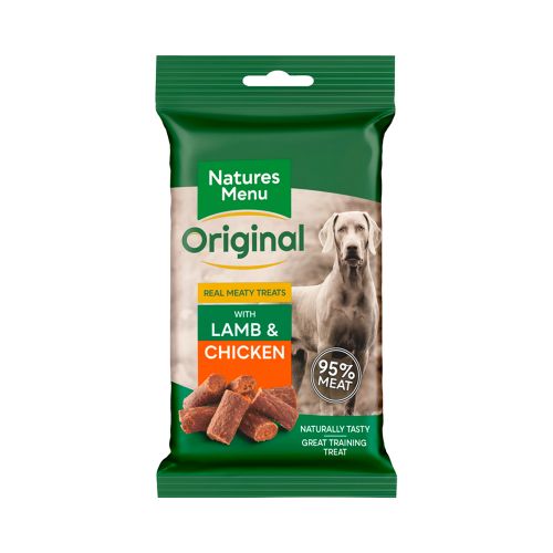 Natures Menu Real Meaty Dog Treats with Lamb and Chicken 60g