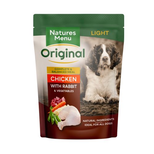 Natures Menu Light Chicken with Rabbit Dog Pouch 300g
