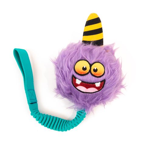 Great&Small Party Monsters Purple Thrower Dog Toy
