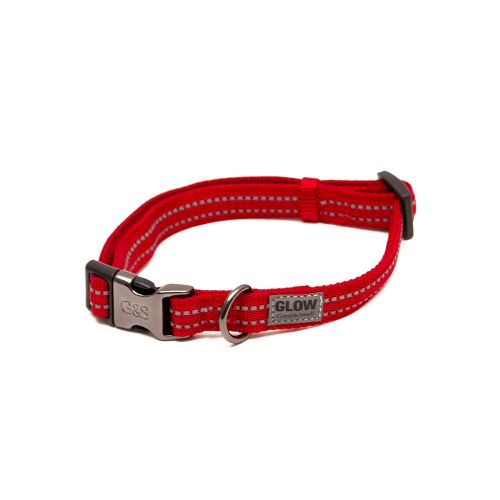Great&Small Glow Reflective Collar Red