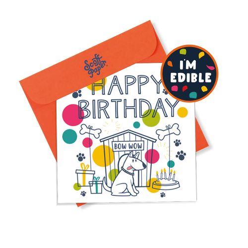 Scoff Paper Chicken Edible Birthday Card