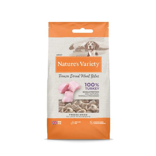 Natures Variety Freeze Dried Meat Bites Turkey