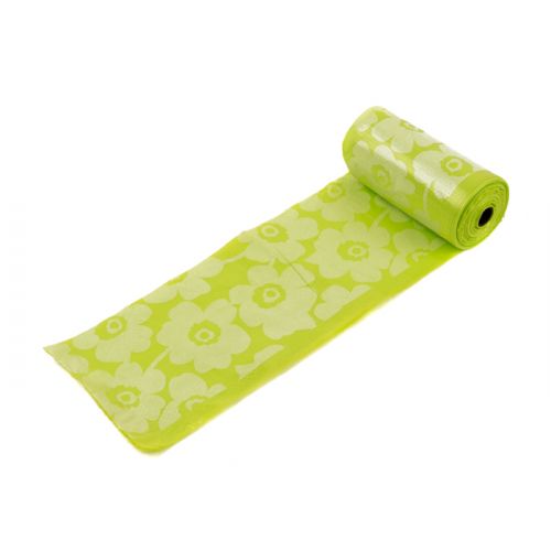 Great&Small Tough Poop Bags Green Flower 4 Pack